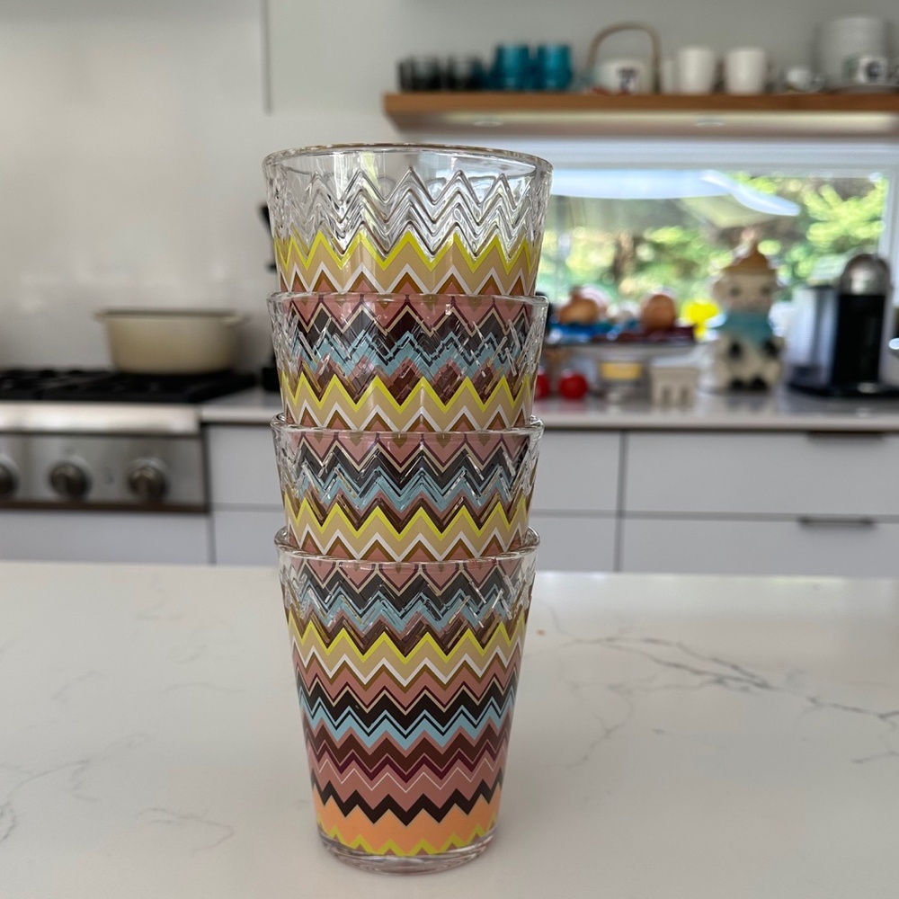NIB MISSONI for TARGET Chevron Zig Zag Tumblers 20th Anniversary Set - Picture 7 of 15